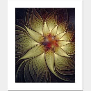Golden Poinsettia Posters and Art